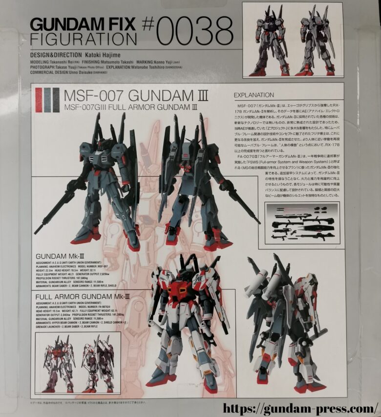 GUNDAM FIX FIGURATION #0038 ガンダムMk-III[フルアーマーガンダムMk