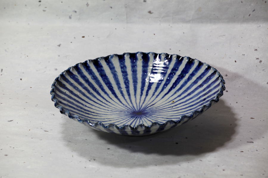 美濃焼 澤窯 可児一広 染十草 皿 4枚 訳あり 欠け 多数 美濃焼 澤窯