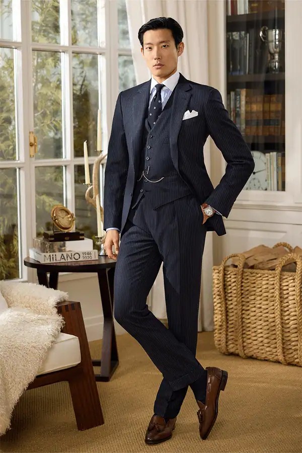 最高級 Ralph Lauren Purple Label タキシードベスト ラルフローレン