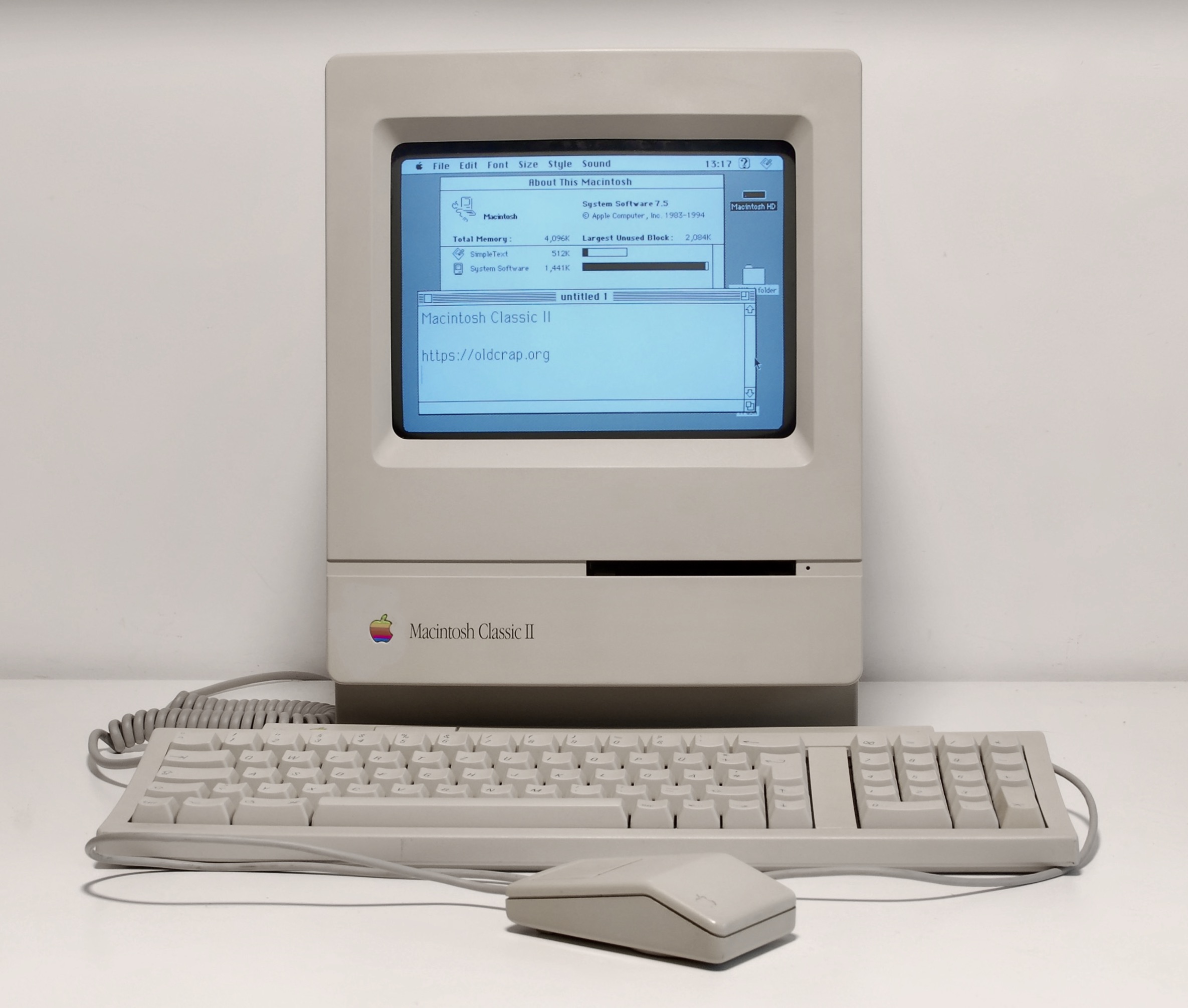 macintosh classicII Macデスクトップ macintosh classicII Mac