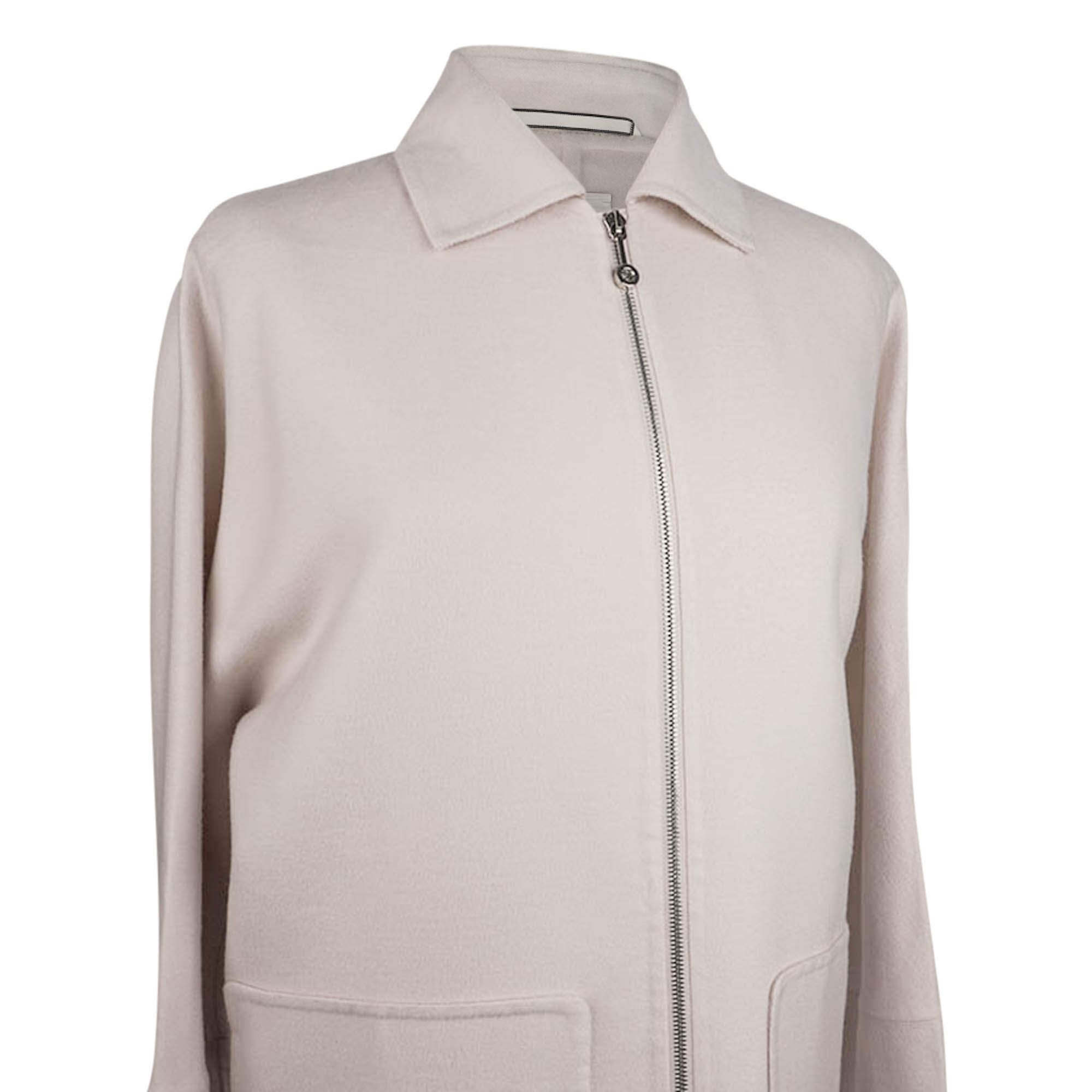 Hermès Double-Sided Cashmere Coat – Blanc Cordage | Mightychic
