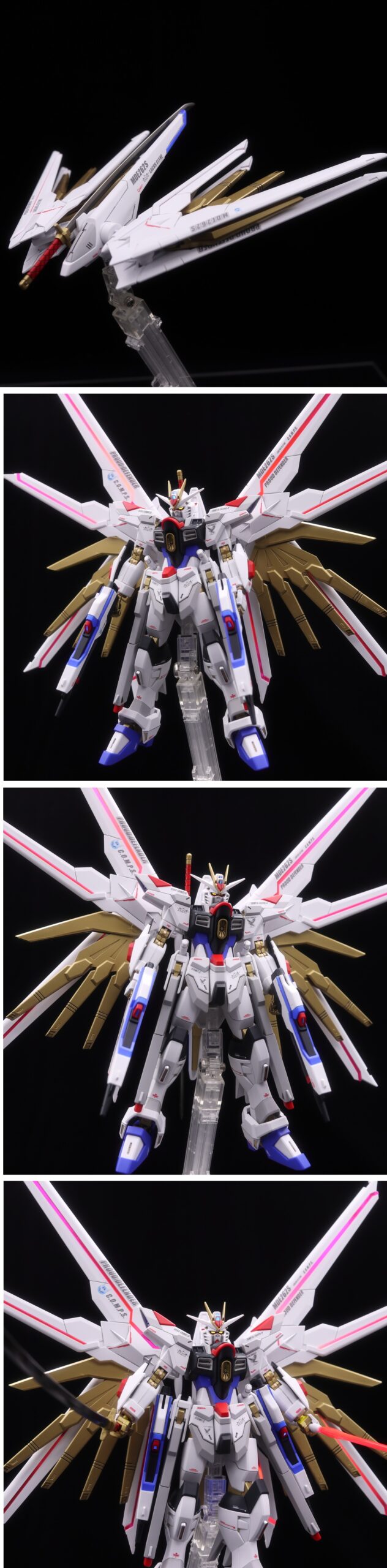 mg νガンダム ver.ka 全塗装 完成品 筋彫り マスキング 発光など