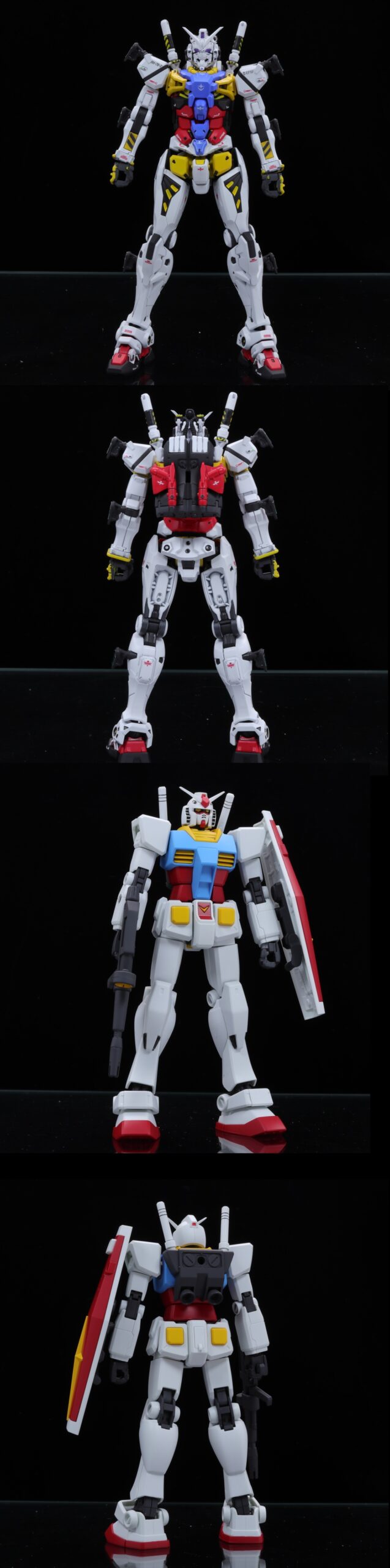 HG 1/144 赤いガンダム 白いガンダム 塗装完成品2機セット HG 1/144