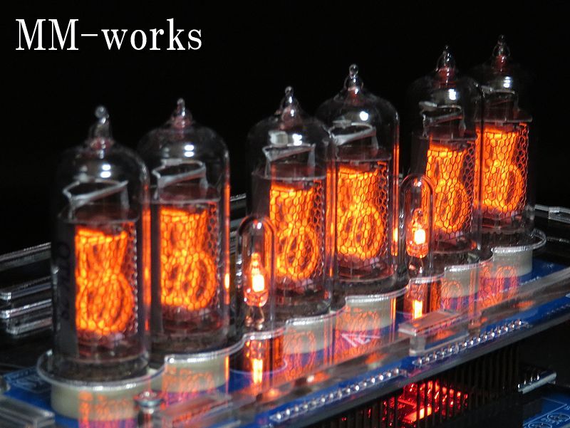 メ*6様 ニキシー管時計 IN-2 6球 完成品 アクリルケース入