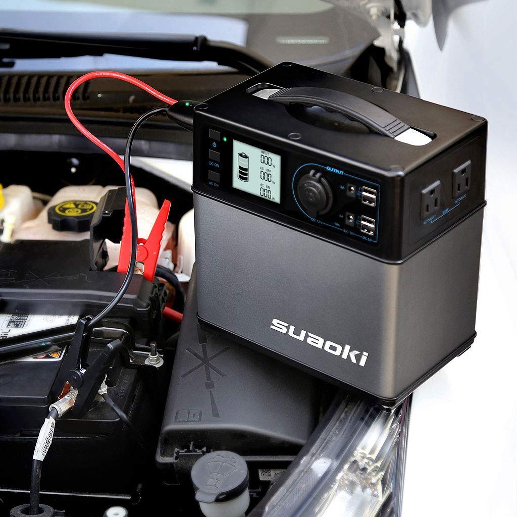suaoki ポータブル電源 G500 本体、車充電器(シガーソケット