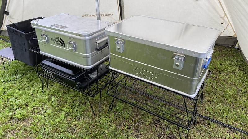 ALUTECのアルミコンテナ48Lがキャンプギアの収納におすすめ！