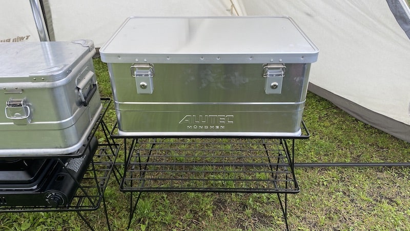 黒スタンド付 中仕分け】アルテックアルミコンテナ 48L ユニバーサル