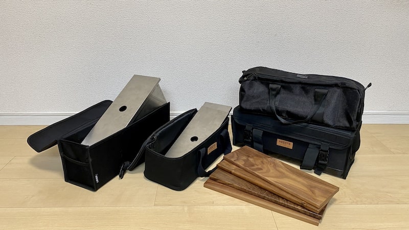 ブリッジテーブル ・ IGTハーフ天板4枚・収納袋 セット キャンピング