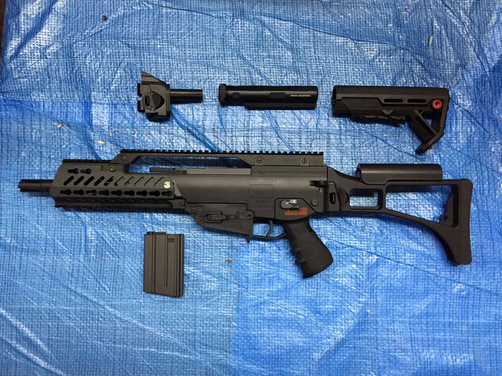 次世代G36C 後方配線外装М4カスタム初速0.25g弾86m/s美品