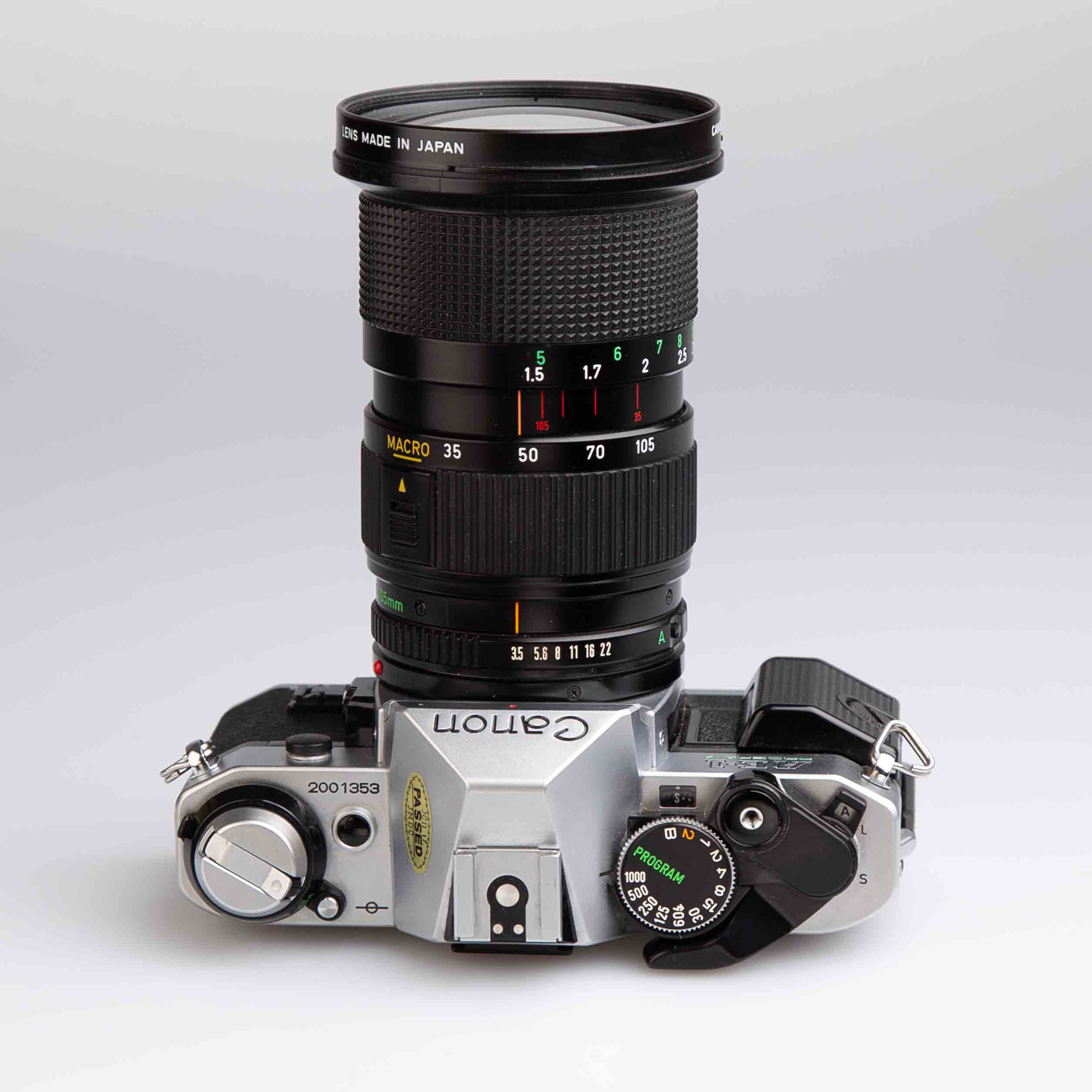 Canon AE-1 PROGRAM + Canon FD 35-105mm f/3.5 MACRO - Minulle