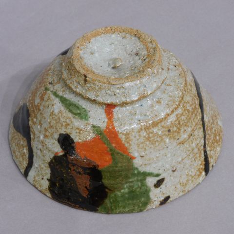 河井寛次郎 三色茶碗 KAWAI KANJIRO Tea-bowl with splashed three