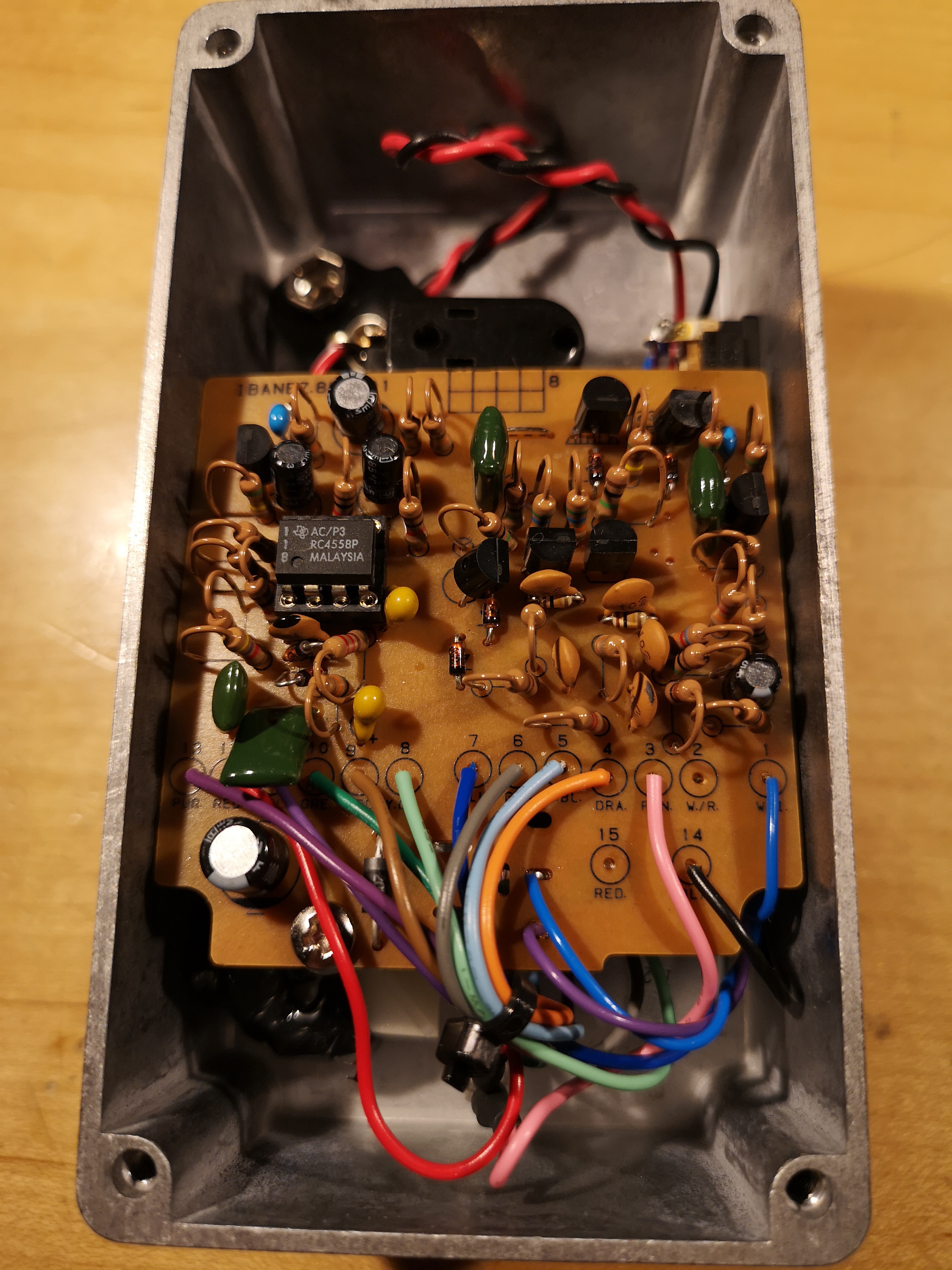 TSクローン4号機（TS808 筐体変更?）の基板観察＆Ibanez TS9 1st