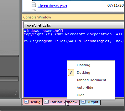 Docking windows and tabbed views - SAPIEN Blog
