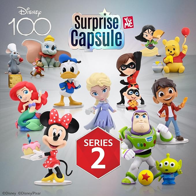 YuMe Official Disney 100 Surprise Mystery Capsules Blind Box with