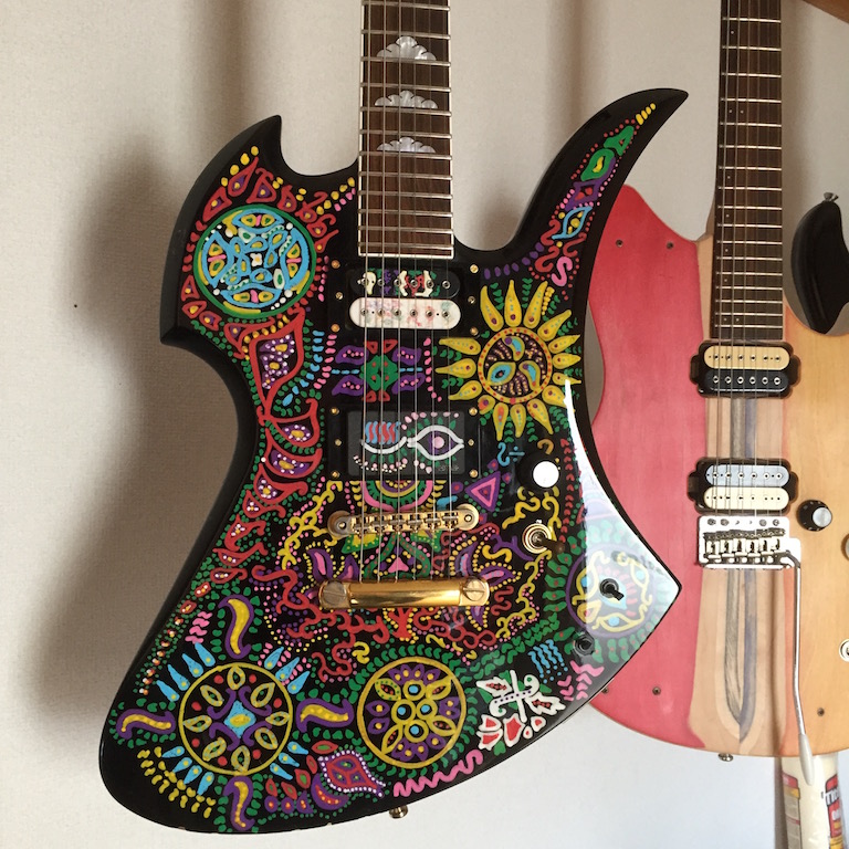 ペイントギター hideデザイン 🌹 【hideペイントギター】製作記その5