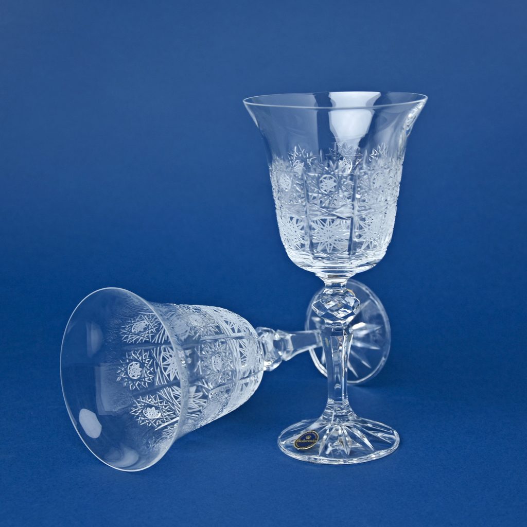 Wine Glass 220 ml, Cut Classic 500PK, Crystal Bohemia - DAKA