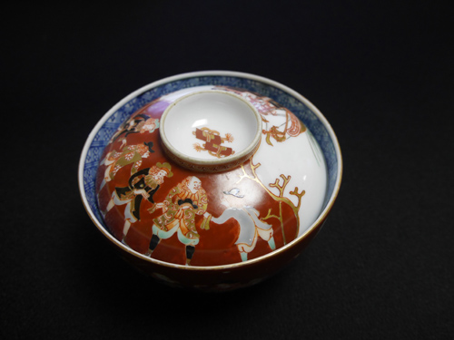 蓋物 蓋茶碗 古伊万里 金襴手 染付 亀甲 舞鶴 鳳凰 松竹梅 角福 ニュウ