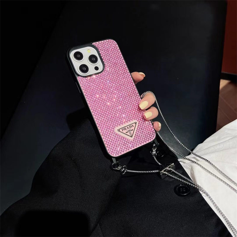 PRADA ストーン装飾 iPhoneケース りりぃ プラダ iPhone15⁄14⁄13ProMax