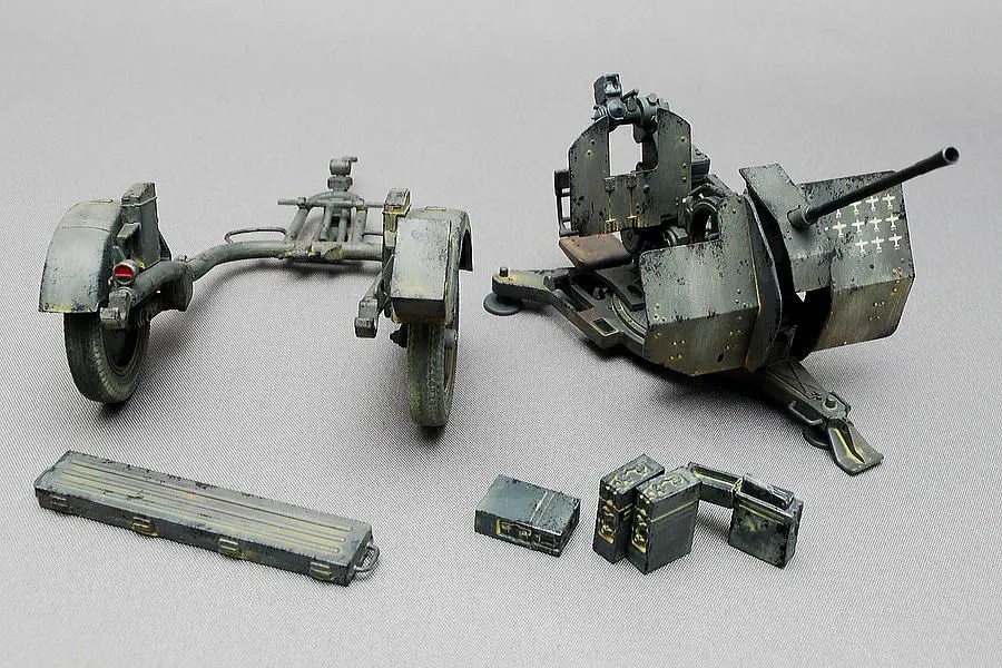 20mm対空機関砲38型 Sd.Ah.51 トレーラー ドイツ軍 トライスター 1/35