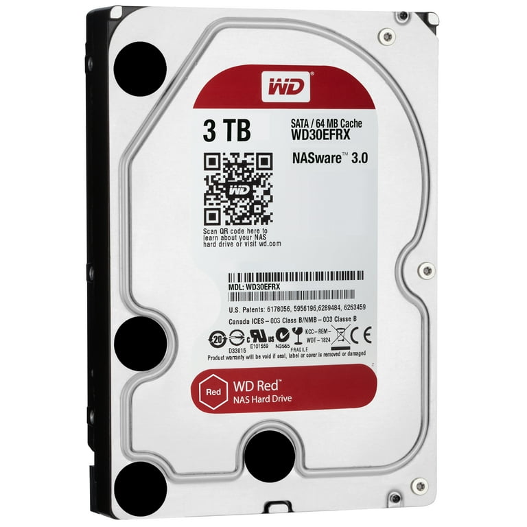 WD Red 3TB NAS Hard Disk Drive - 5400 RPM Class SATA 6Gb/s 64MB