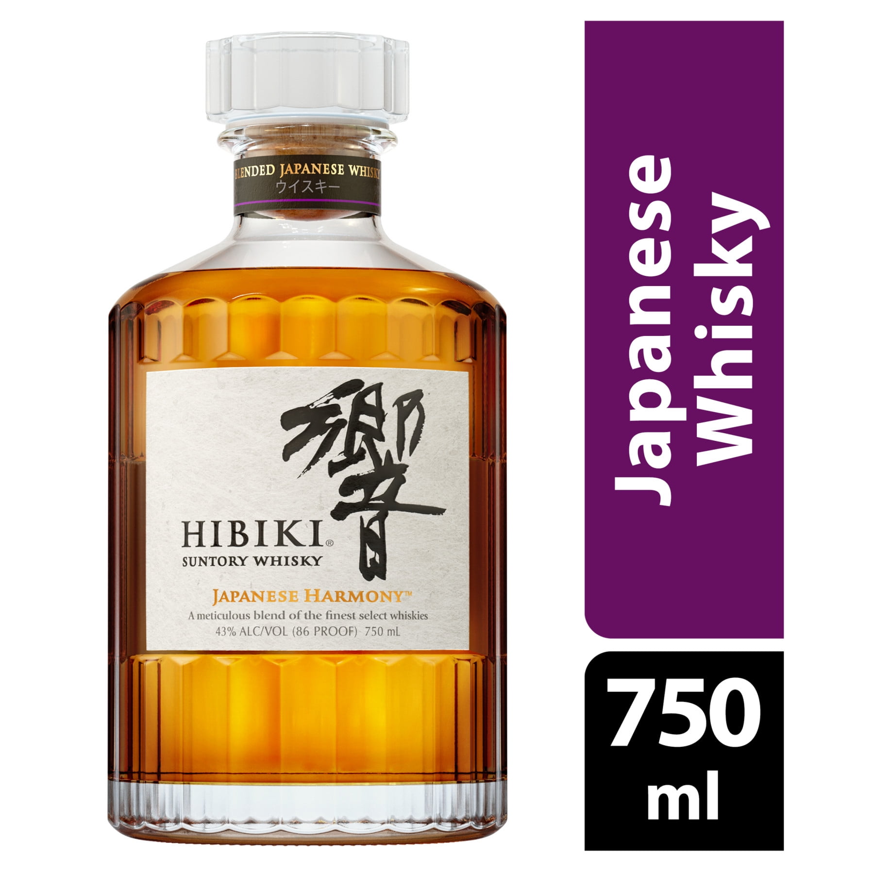 Hibiki Suntory Whisky Japanese Harmony, 750 ml Bottle, 43% ABV