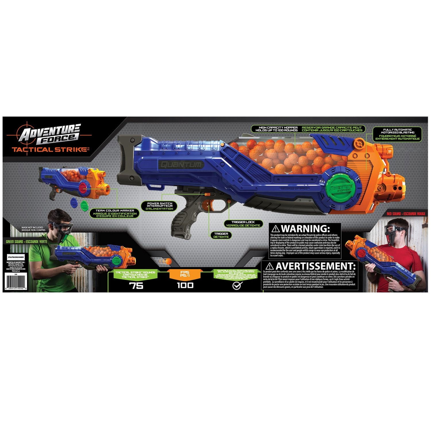 Adventure Force Tactical Strike Quantum Motorized Ball Blaster