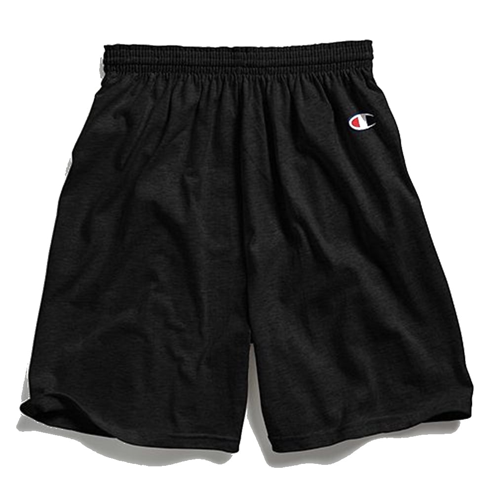 Champion Men's Double Jersey Athletic Shorts, 8187 Cotton, Black M