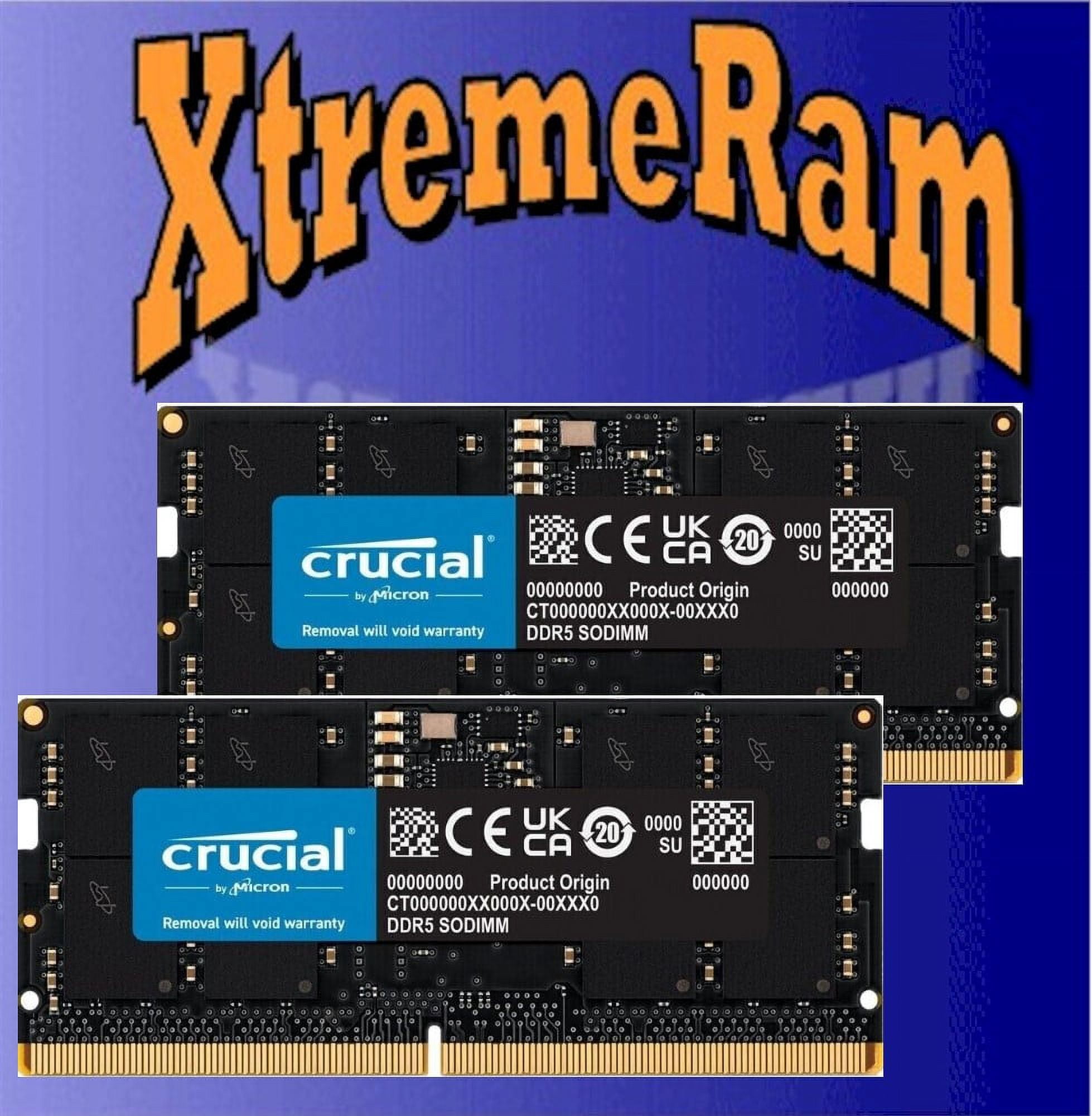 Crucial 32GB Kit (2x 16GB) CT16G48C40S5 DDR5 SODIMM 4800MHz PC5