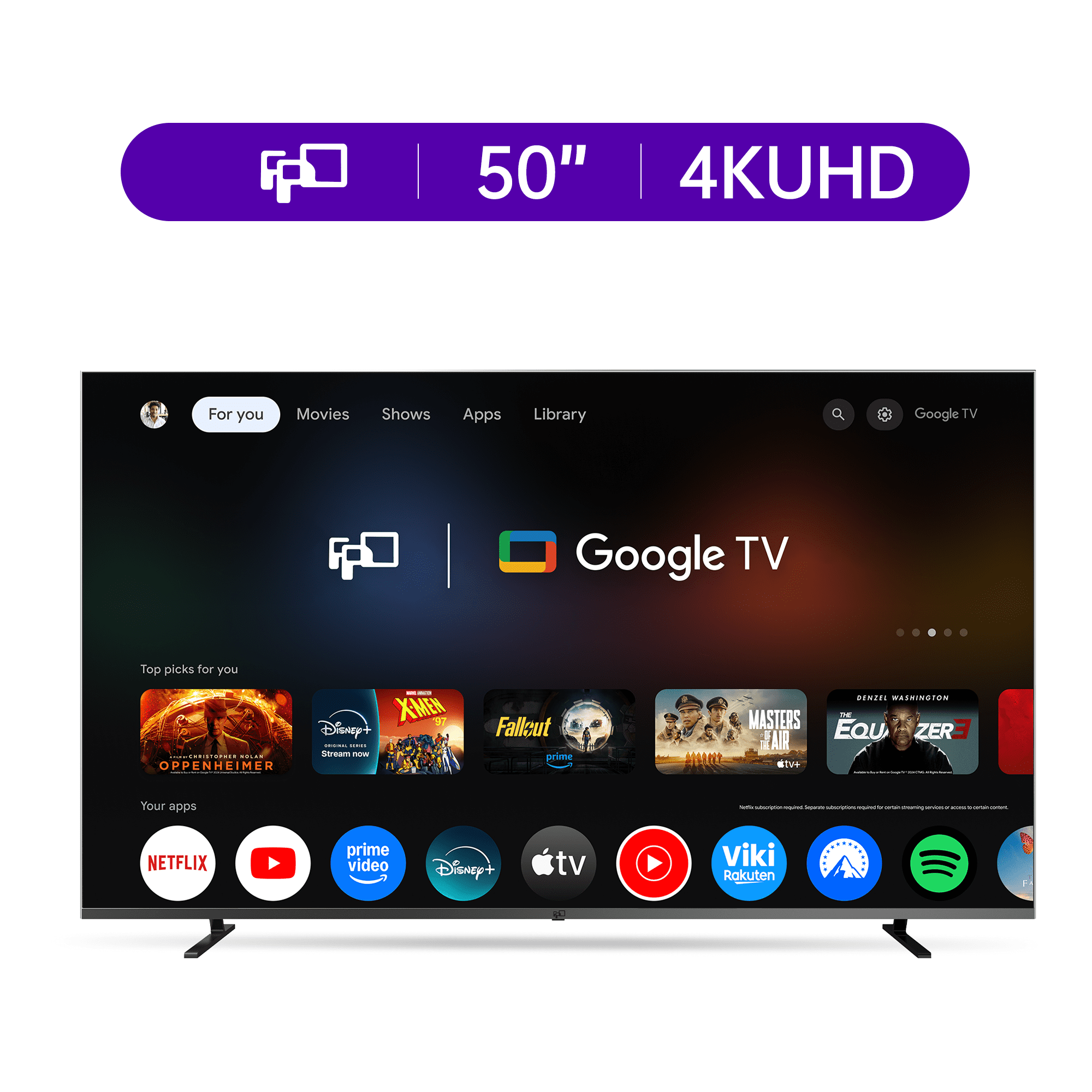 FPD 50” 4K UHD HDR Smart Google TV - Walmart.com