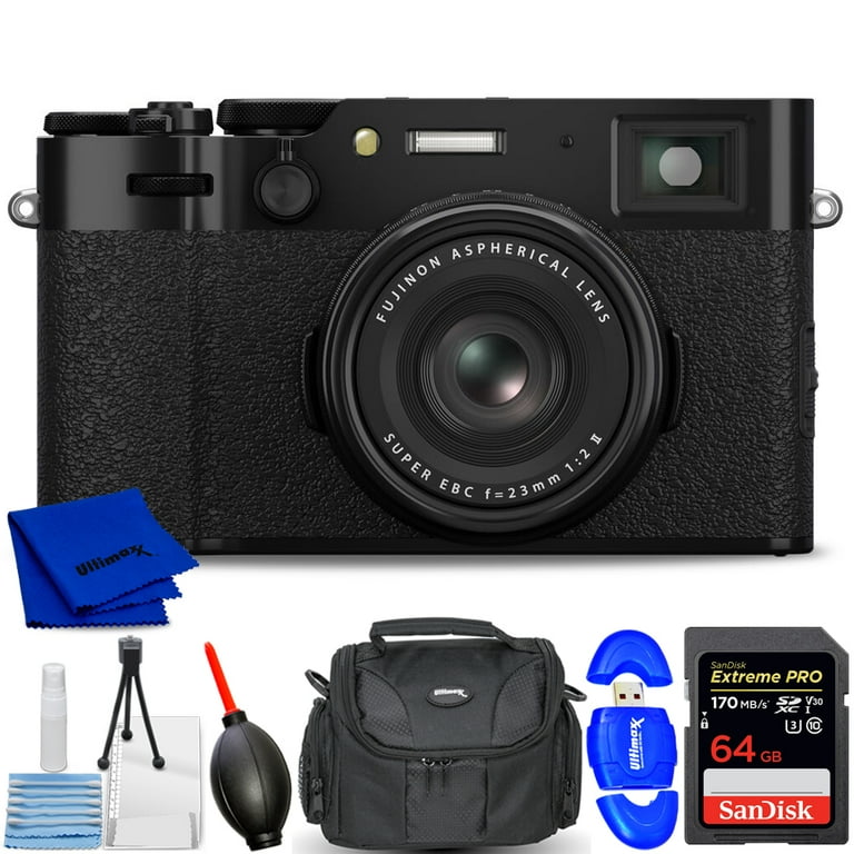 FUJIFILM X100VI Digital Camera (Black) - 7PC Accessory Bundle