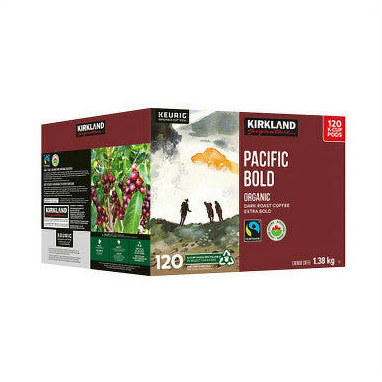 Kirkland Pacific Bold K-Cups, 120 Count, 1.38kg/3 lbs. Box