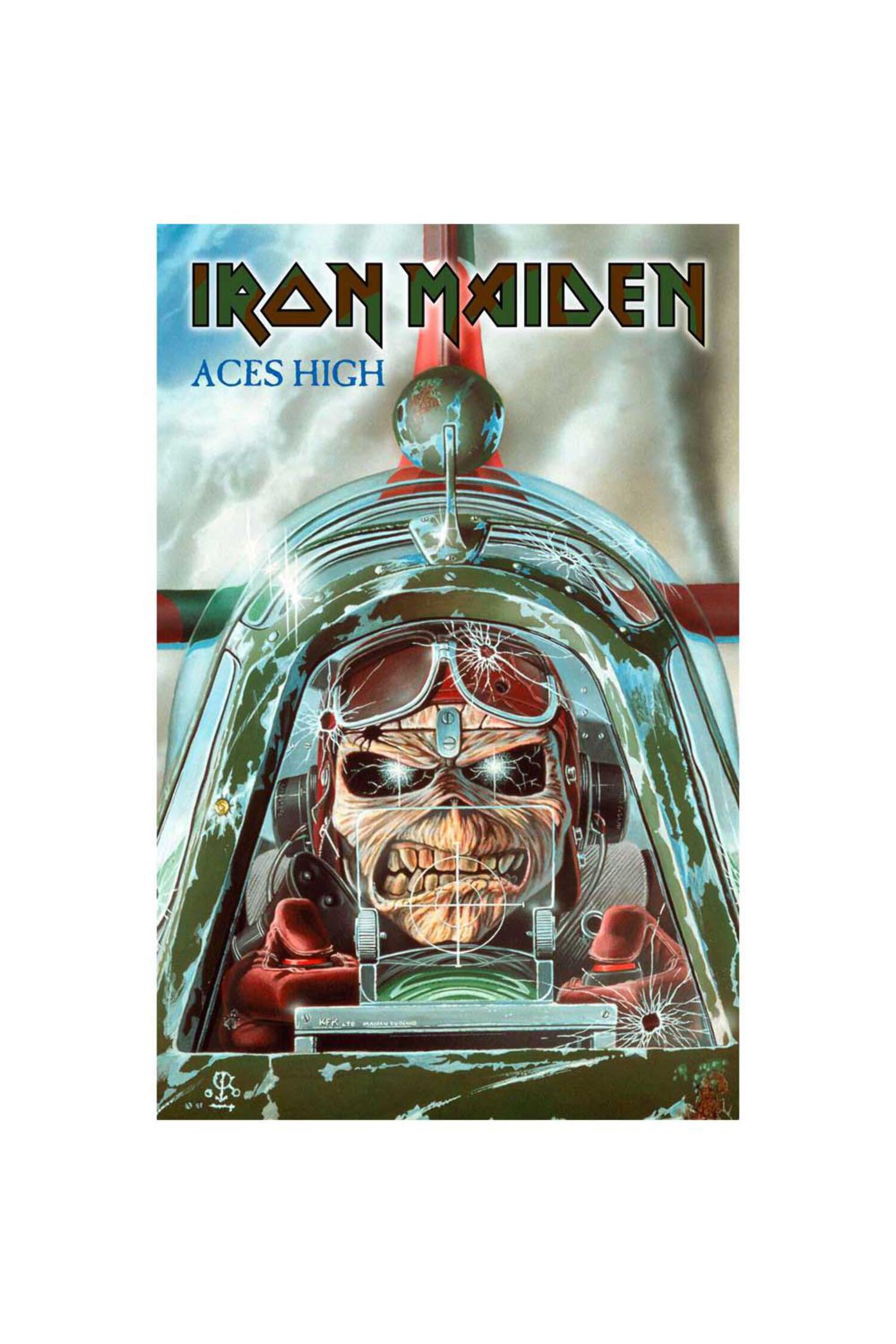 Iron Maiden - Aces High Textile Poster Flag - Walmart.com