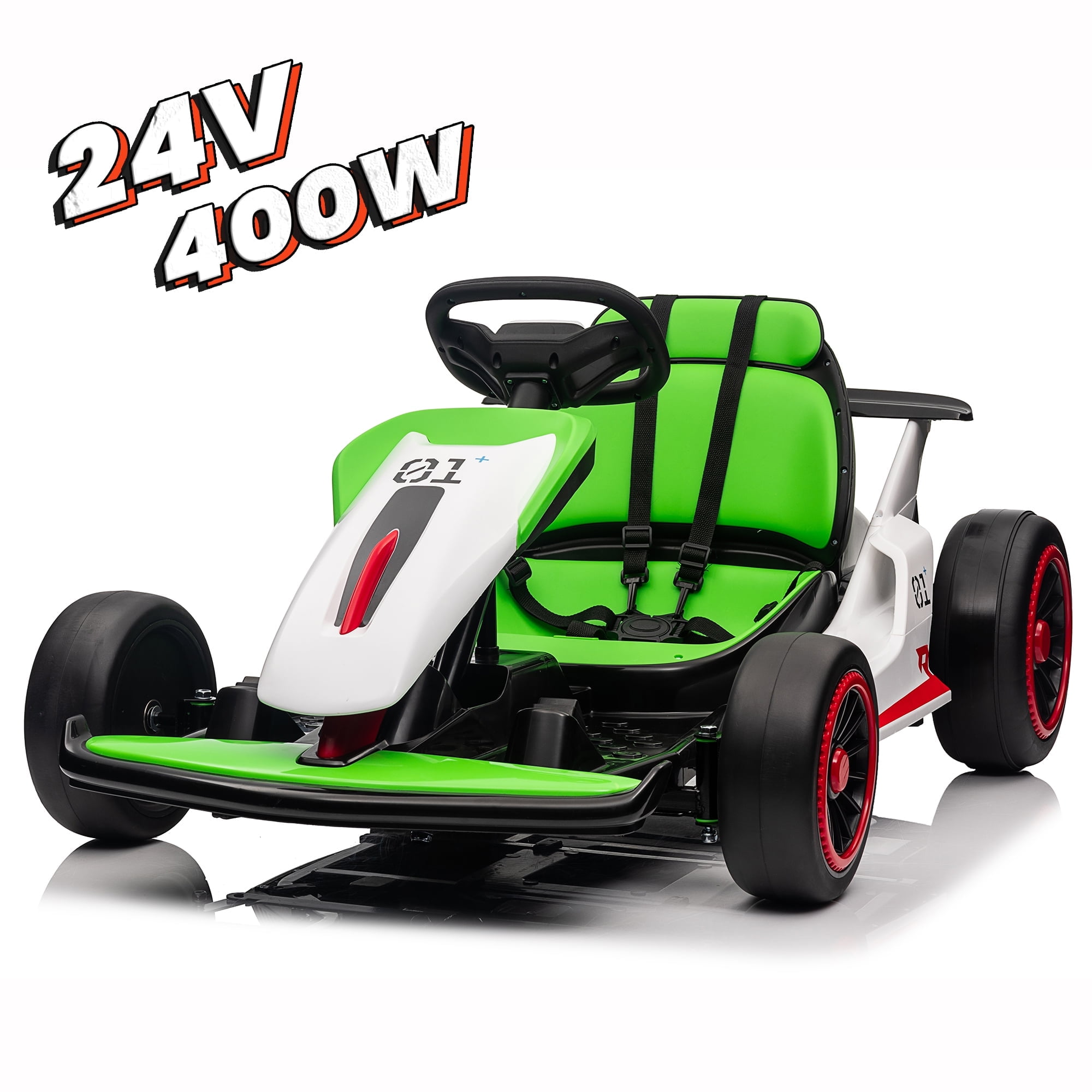 Joyracer 24V Ride on Toys, Kids Electric Go Kart 400W Motor Power