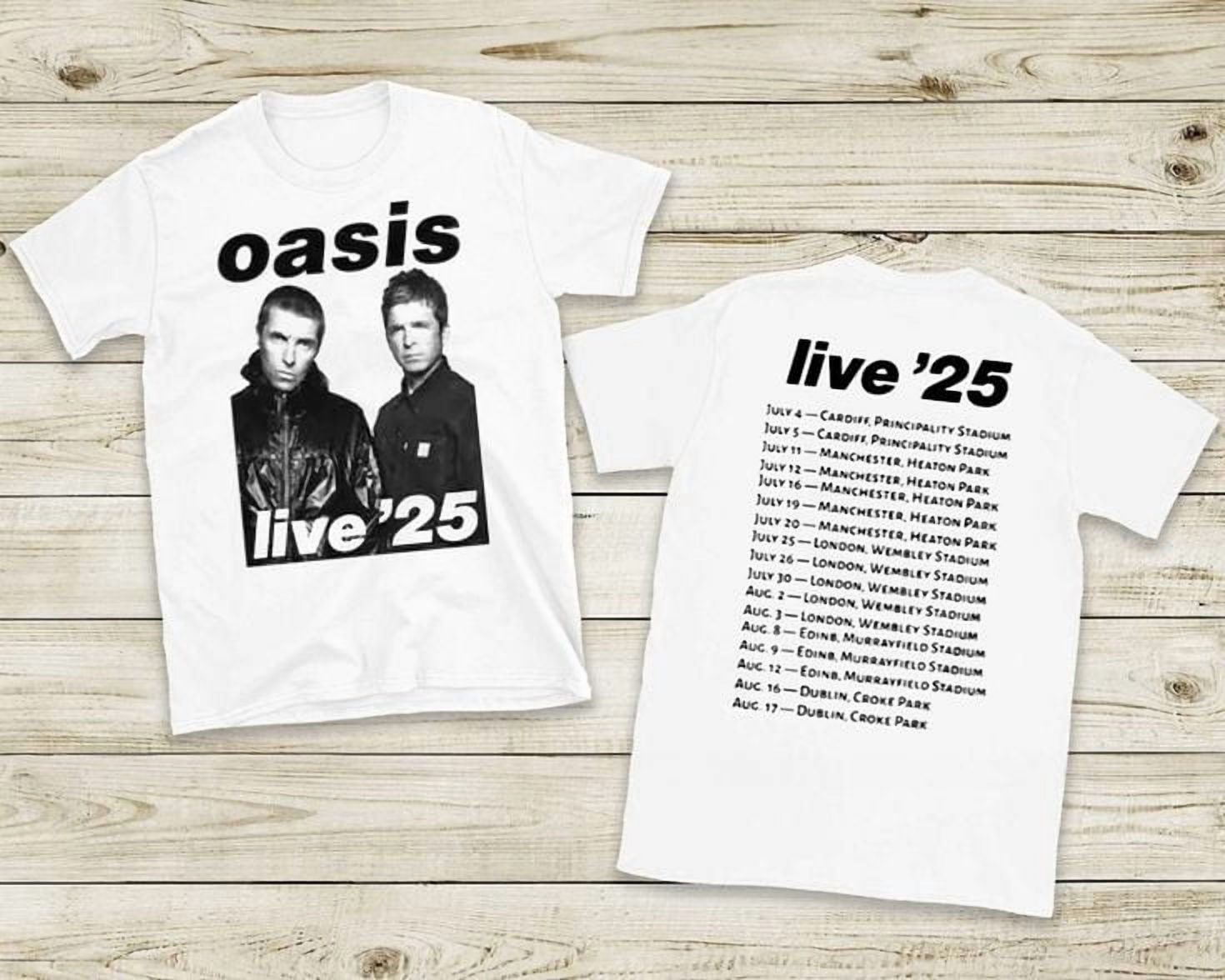 Oasis Live 25 Tour 2025 Shirt, Men's And Women's Graphic Tee 100