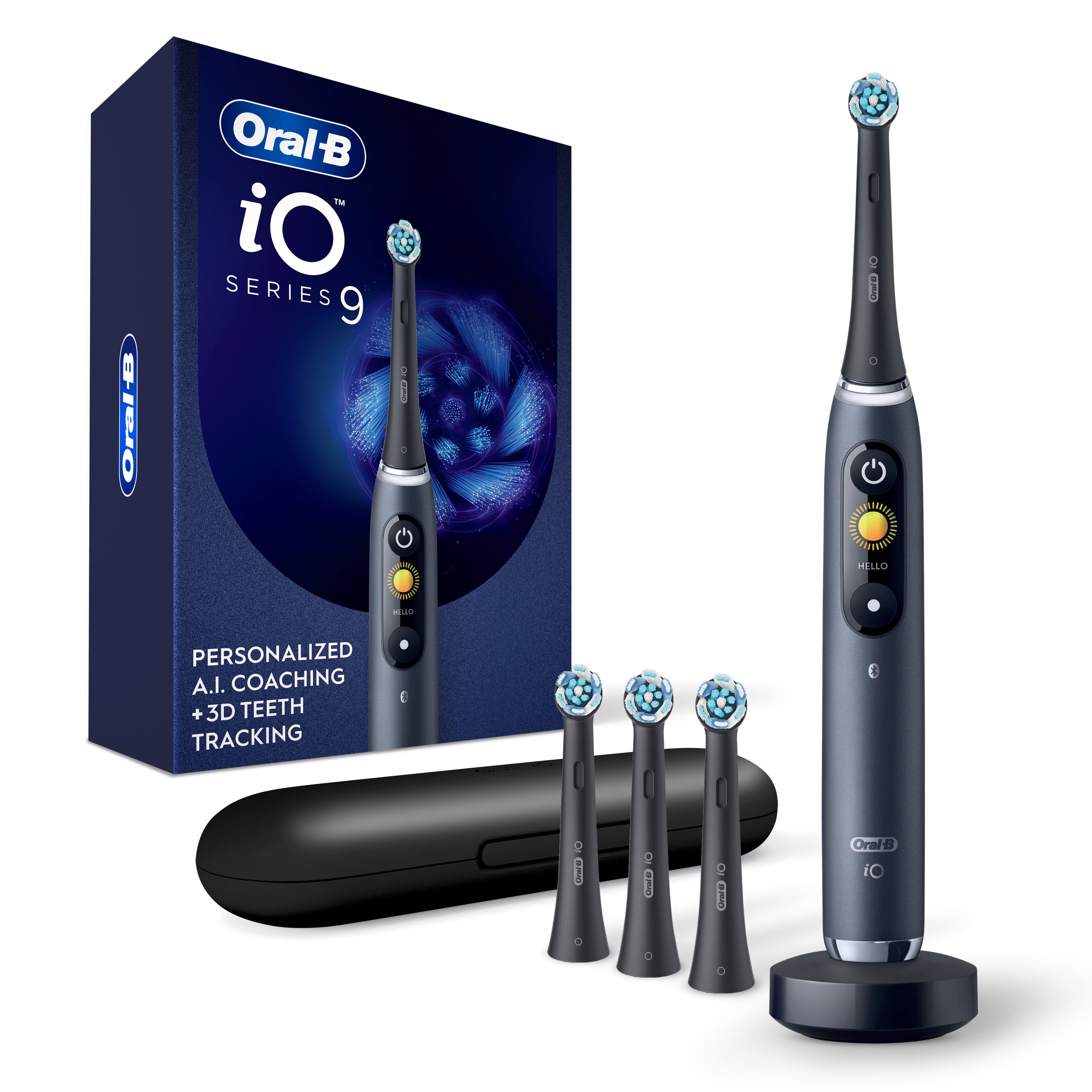 Oral-B iO 9 Electric Toothbrush with AI Tracking & 4 Brush Heads