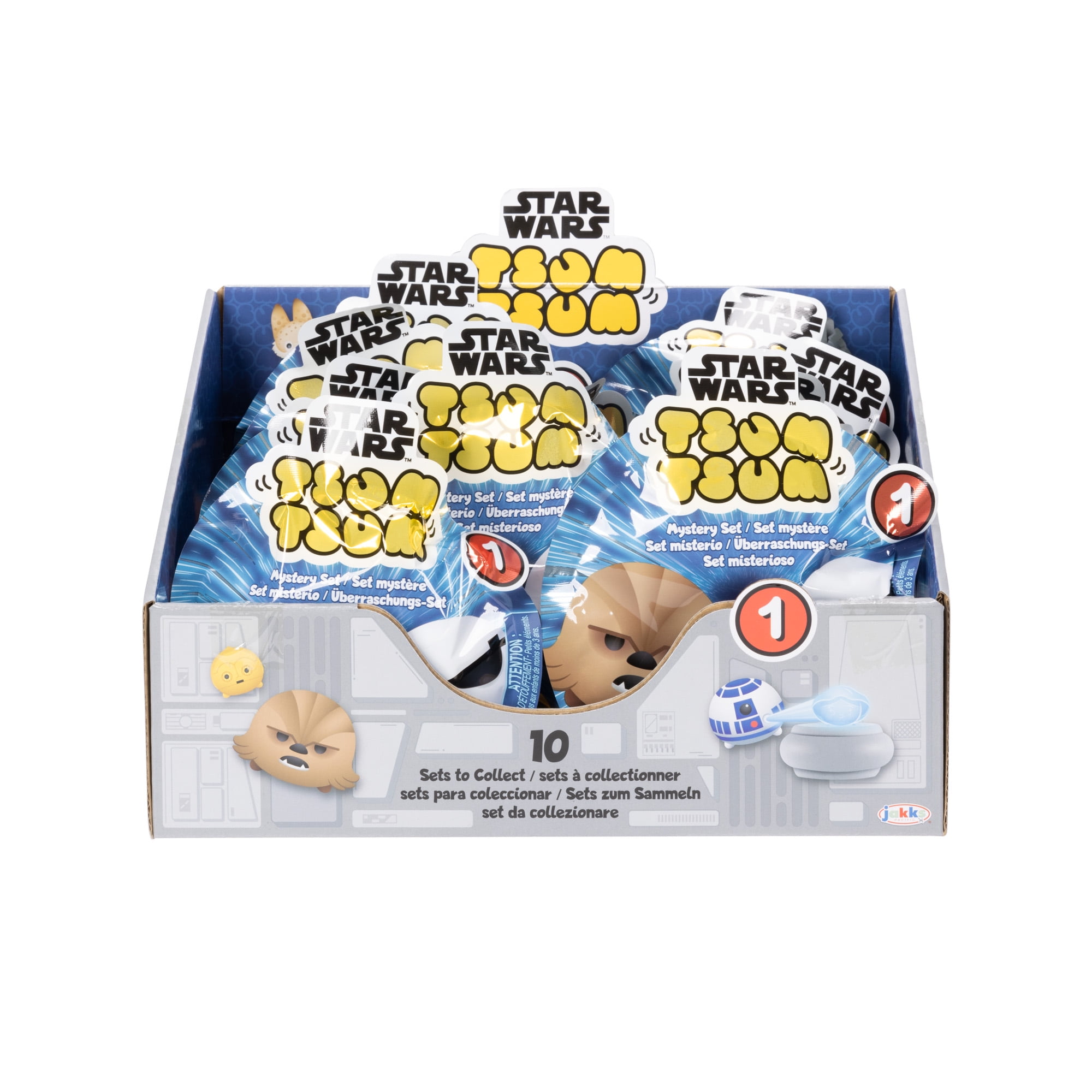 Disney Star Wars Tsum Tsum Blind Pack Figures Set with 10 Mystery