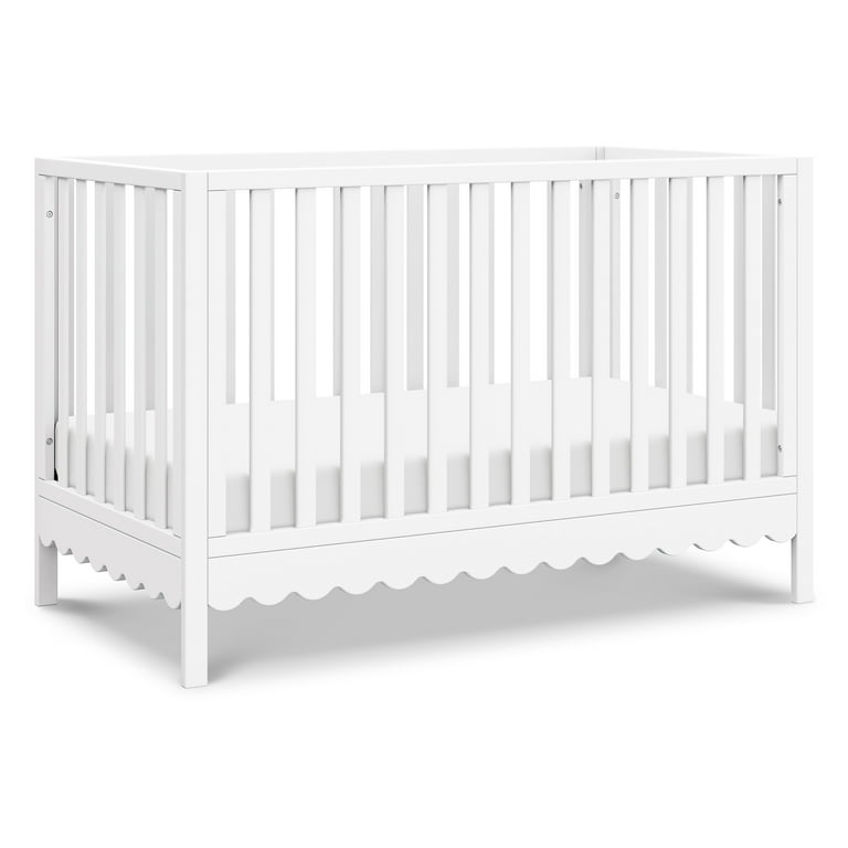 daVinci Sammy Scallop 4 in 1 Convertible Crib, White - Walmart.com