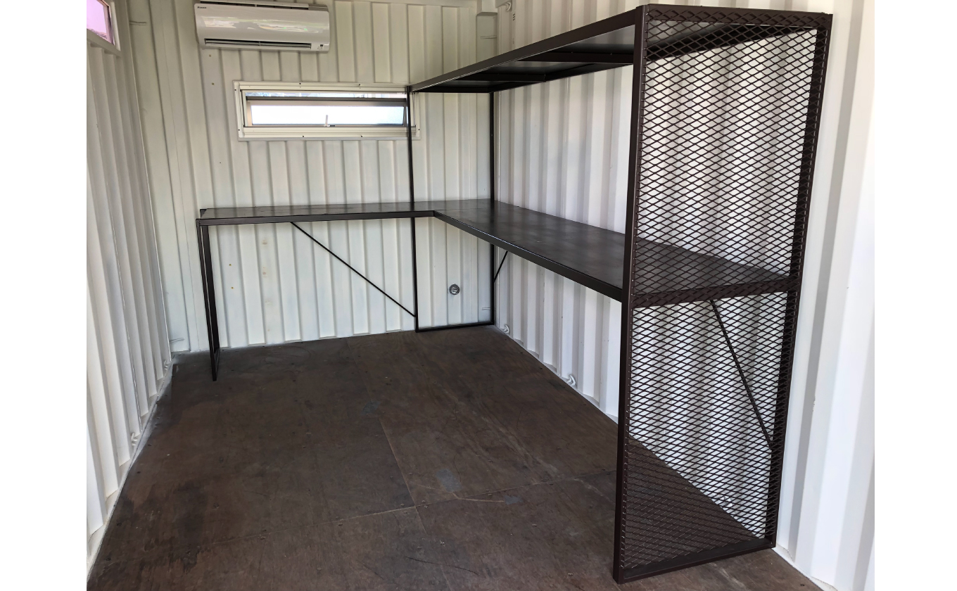 大型アイアンシェルフ（L字）｜アイアン家具・什器・コンテナならI.Con