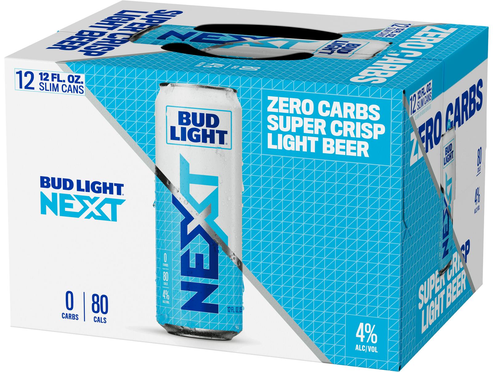 Bud Light Next Zero Carb Beer 12 pack 12 oz. Can - Yankee Spirits