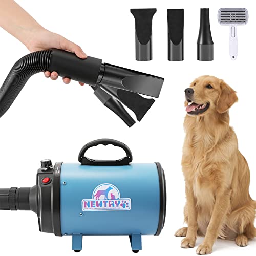 NEWTRY ペットドライヤー 犬用 ペット用 ドライヤー ブロワー 送風機