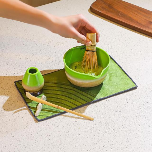 抹茶茶碗セット 茶道7点セットは 初心者向けで 天然竹しゃもじ伝統竹製