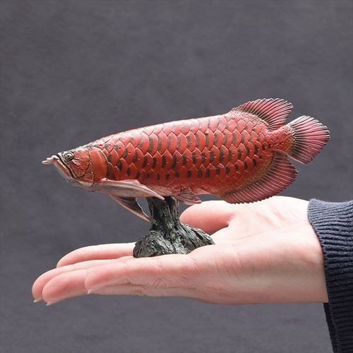 ハンドメイド2 41cmアジアアロワナ フィギュア レプリカ 熱帯魚 模型