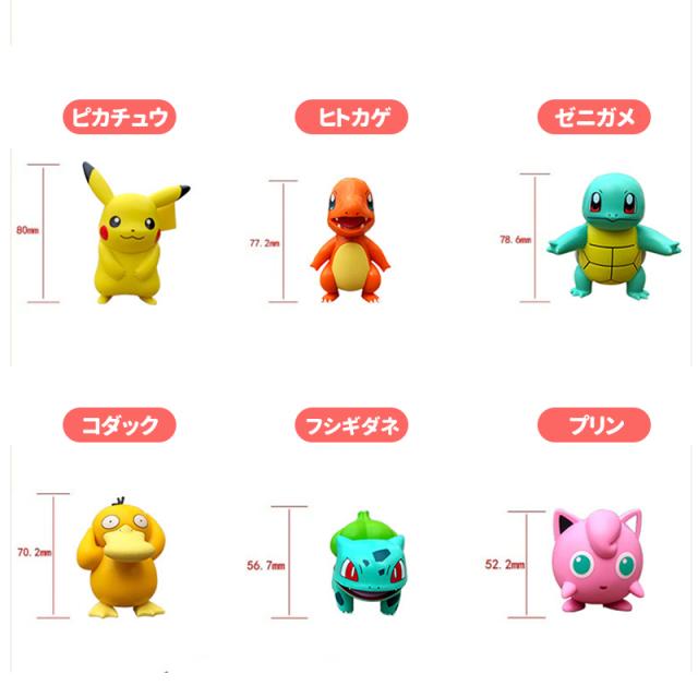 ポケモン ミニ フィギュア ピカチュウ ヒトカゲ コダック フシギダネ