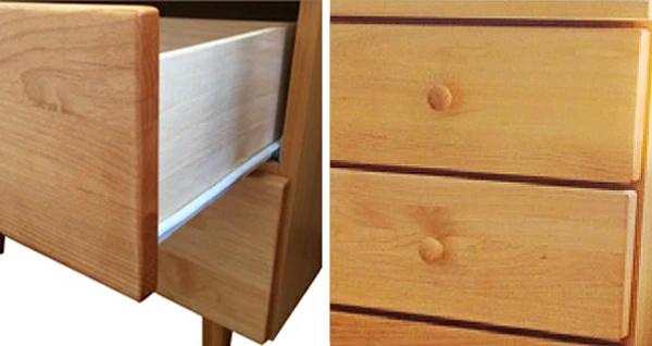 ハイチェスト 幅77cm 5段 天然木 アルダー 無垢材 完成品 ROPA （ 開梱