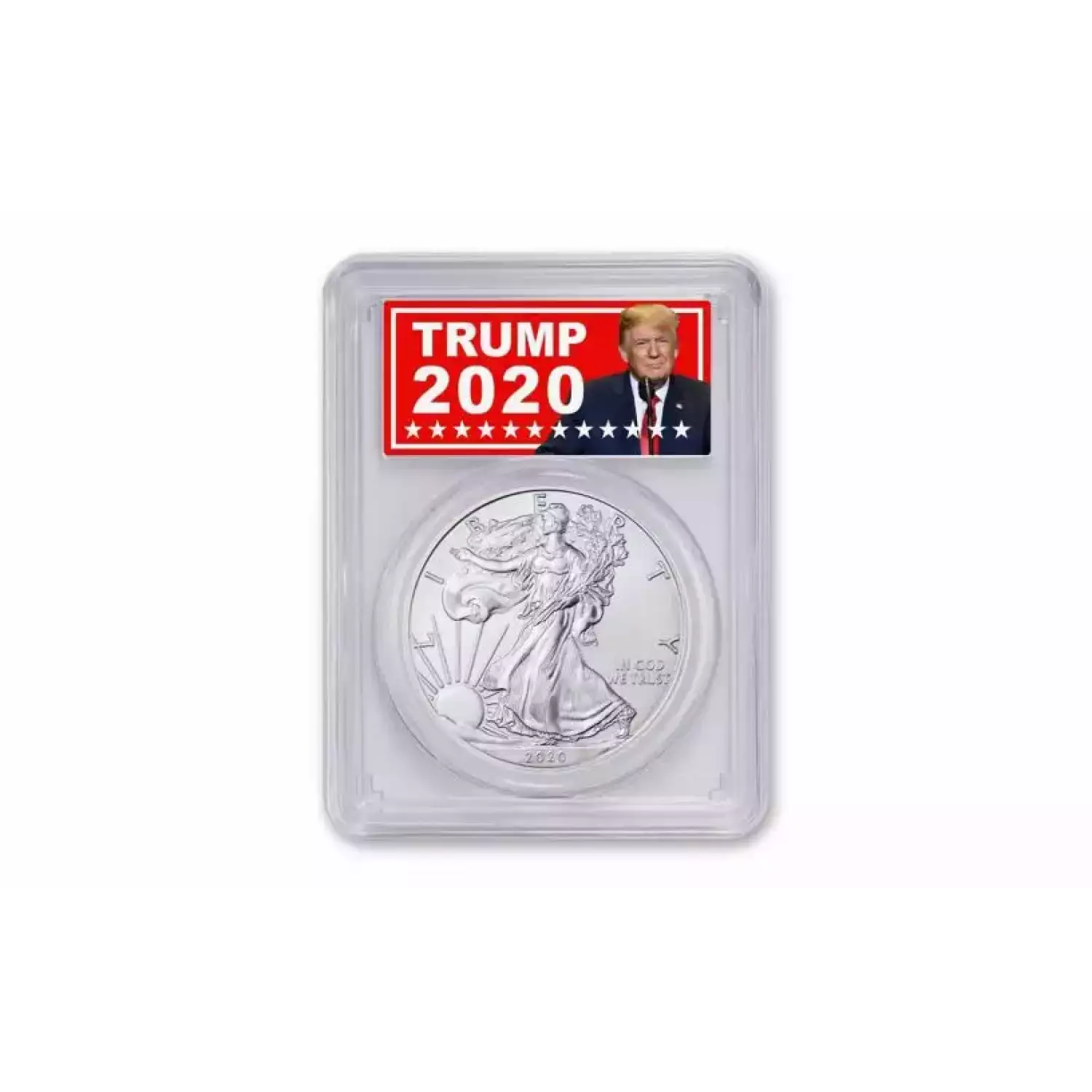 2020 Donald Trump American Silver Eagle PCGS MS70 - IDC COIN & BULLION