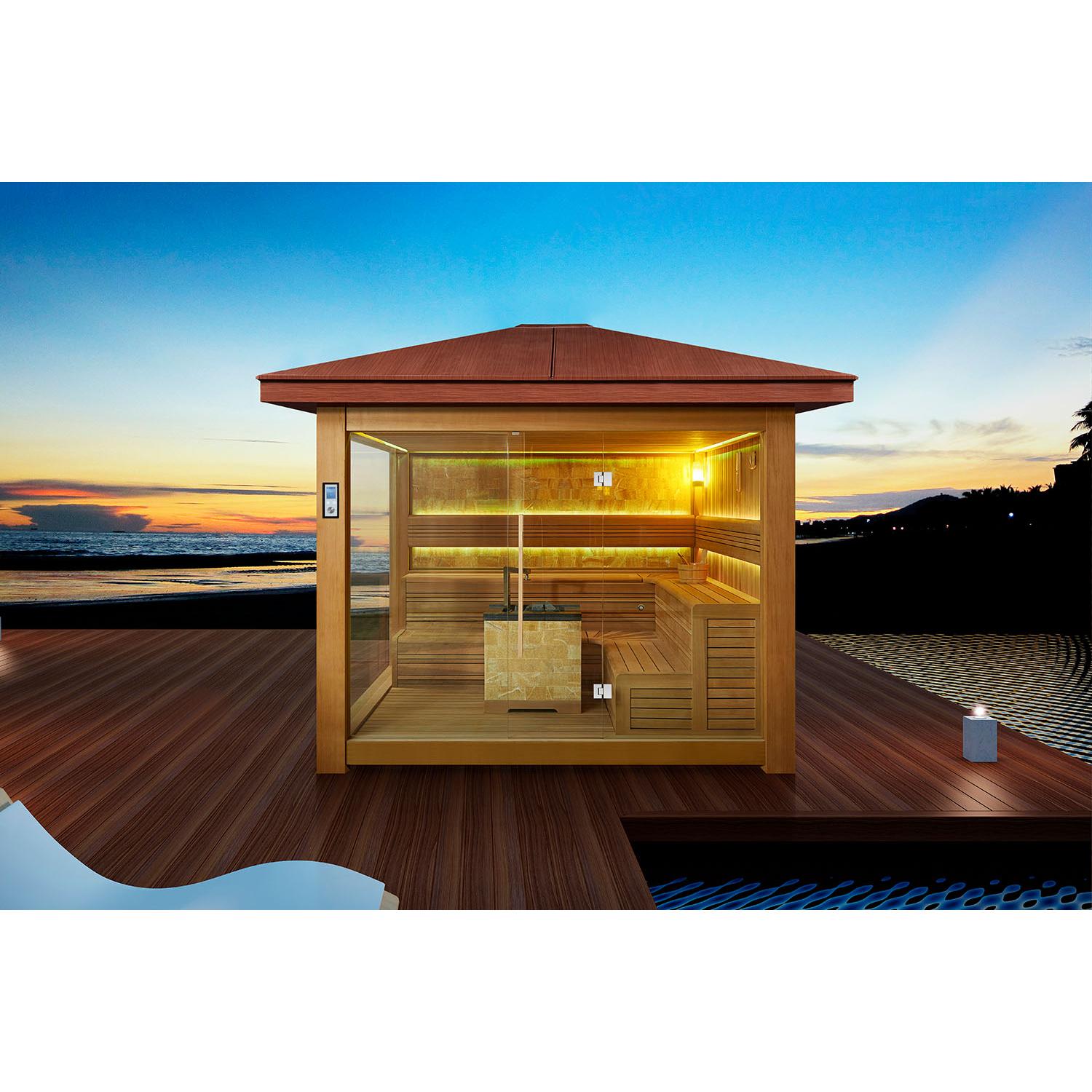屋外サウナ | ガーデンサウナ | 6-8人用 | J-WSD-1500LT | 自宅サウナ