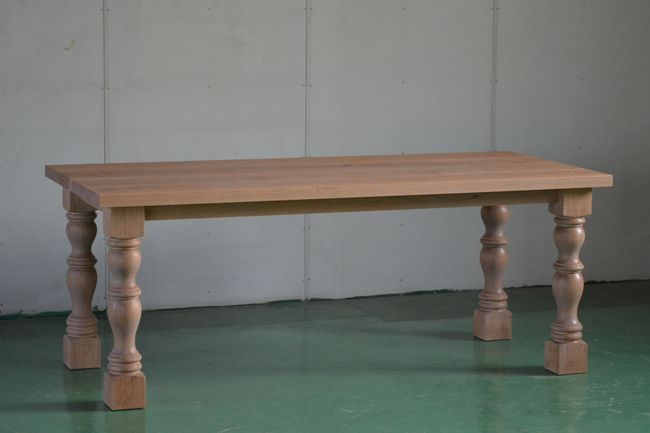 ゲートレッグテーブル/オーク/スピンドルレッグ オークスピンドル