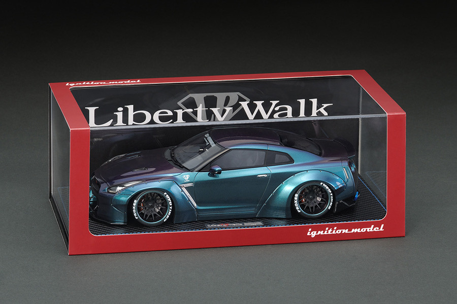 イグニッションモデル 1/18 リバティーウォーク GTR メタリックブルー