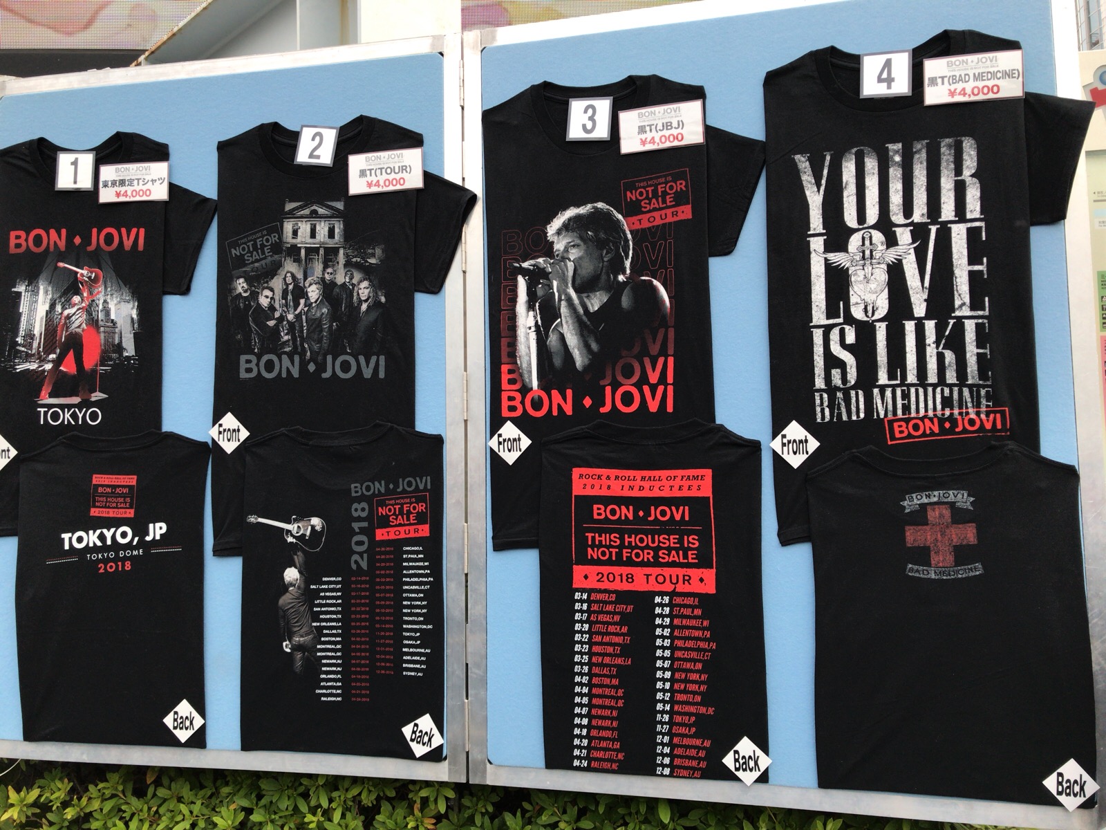 Bon Jovi ボン・ジョヴィ 2018 グッズ VIP ウドー音楽事務所 - 【BON