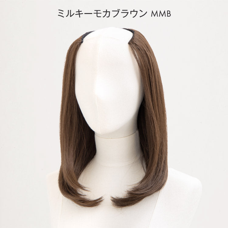 総手植えキューブウィッグ ニュアンスカールミディ キューブウィッグ